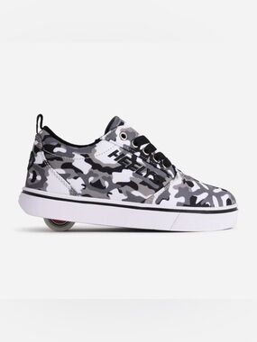 Heelys Kids' Grey Camo Skate Sneaker with Removable Wheel